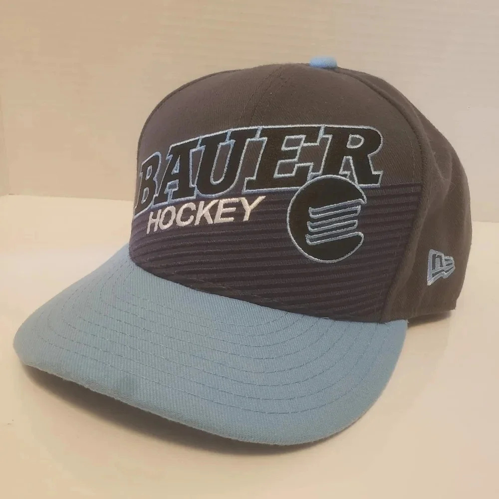 New Era 9FIFTY Bauer Hockey Blue/Black Snapback Hat,Mens.